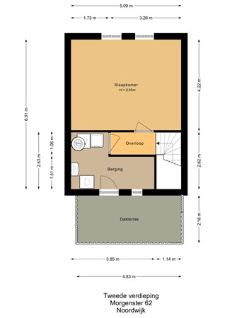 Floorplan - Morgenster 62, 2201 SZ Noordwijk